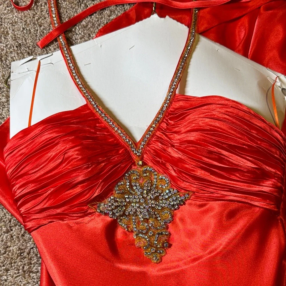 Morgan & Co. Strapless Red Gown - Picture 5 of 8